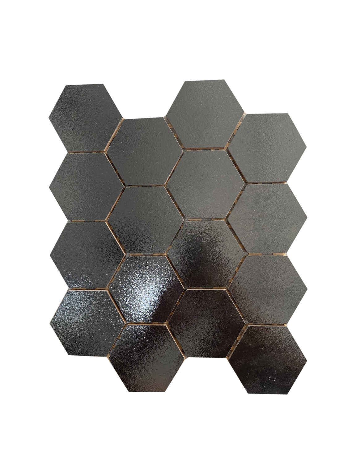 Decolor Malla Venecita Hexagonal Forte Negro 7x7 29x26 Center Cerámicos