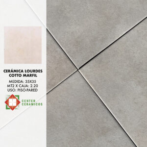 Cerámica Lourdes Cotto Marfil 35×35