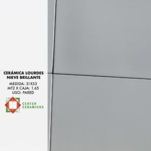 Cerámica Lourdes Nieve Brillante 31×53