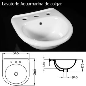 Cordenons Lavatorio Aguamarina Chico 3 Orificios.