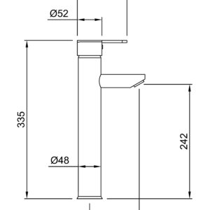 Grifería Peirano Bilbao Monocomando Alto Lavatorio ART 61-130