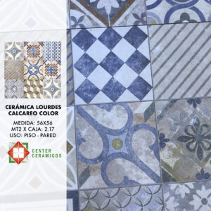 Cerámica Lourdes Calcareo Color 56×56