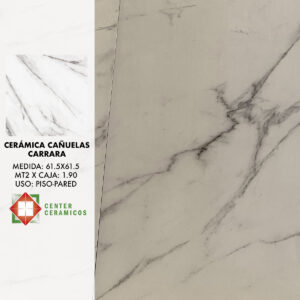 Cerámica Cañuelas Carrara Rectificado 61.5×61.5