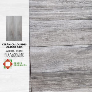 Cerámica Lourdes Castor Gris 31×53