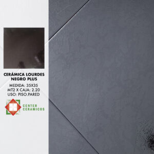 Cerámica Lourdes Negro Plus 35×35