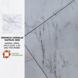 Cerámica Cañuelas Napoles Gris 50×50