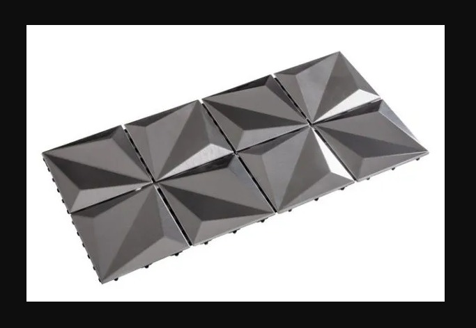 Indra Inox Malla Verona Bisel Diamante Black 14.5×28.5