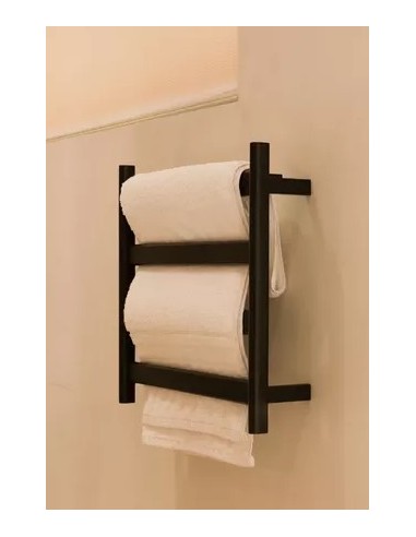 ATRIM TOALLERO ELECTRICO COCO-1132 SINGULAR NEGRO MATE 450mmX490mmX100mm