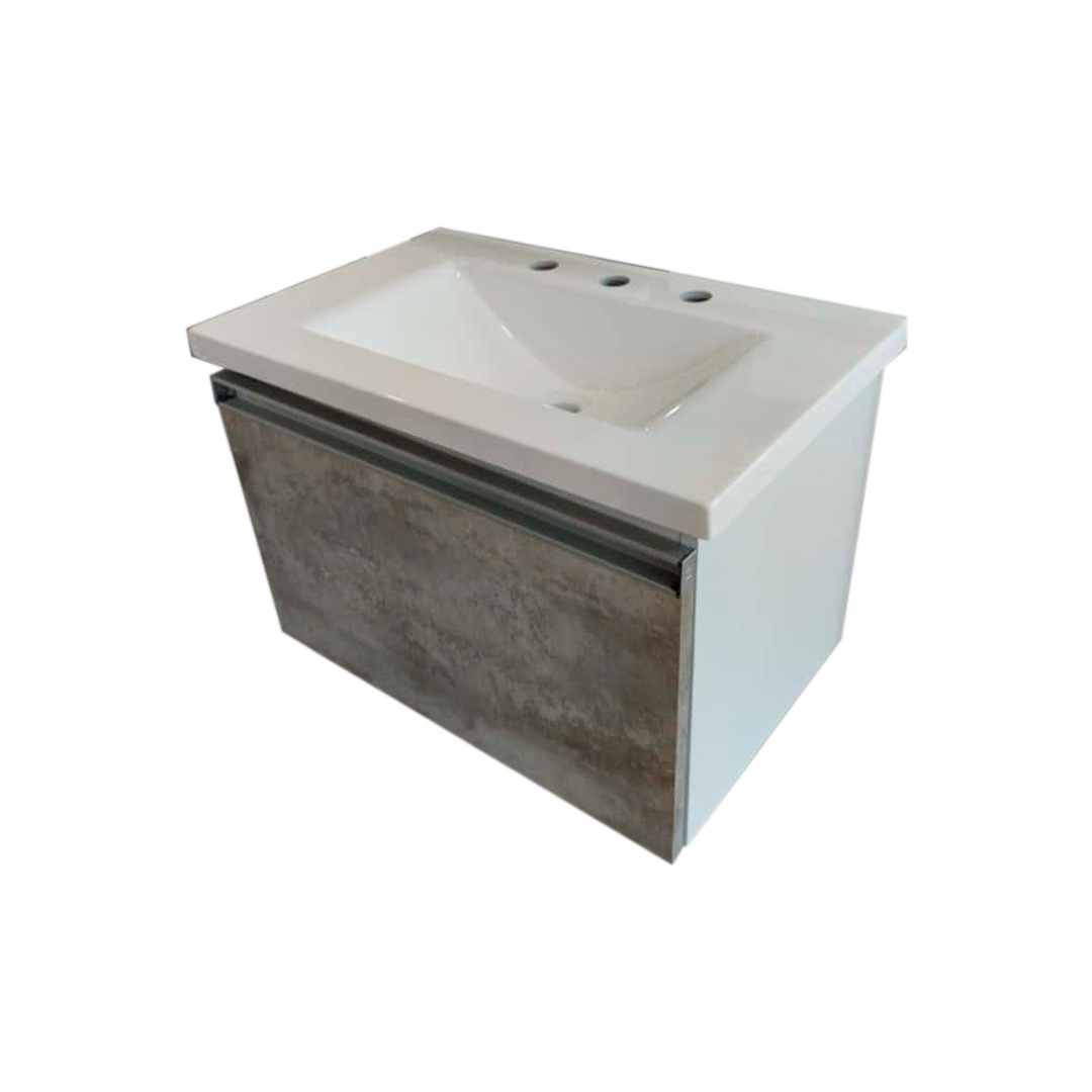 VANITORY ITAR CHALTEN 50CM HOME DE COLGAR + MESADA BCO DE MARMOLINA ITAR 1 AGUJERO 50CM