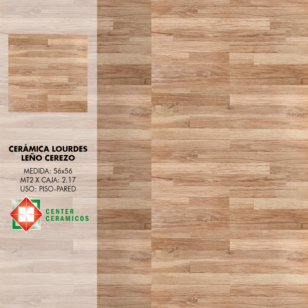 CERÁMICA LOURDES LEÑO CEREZO 56X56