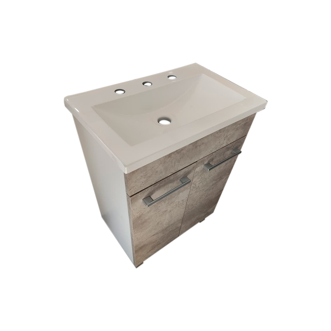 VANITORY ITAR CLASSIC HOME DE PIE 60CM + MESADA BCO DE MARMOLINA ITAR 1 AGUJERO 60CM